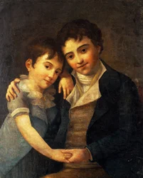 Porträtt av Franz Xaver Wolfgang (1791-1844) och Karl Thomas (1784-1858), söner till Wolfgang Amadeus Mozart (1756-1791), målad av Hans Hansen (1769-1828)