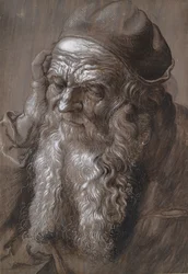 En gammal man i åldern 93 St Jerome, sent 1500-tal