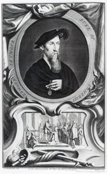 Edward Seymour, 1:e hertig av Somerset graverad av Jacobus Houbraken, 1738
