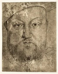 Henrik VIII kritateckning, ca 1540, pub. 1902 (kollotyp)