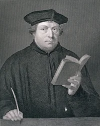Martin Luther (1483-1546), graverad av W. Holl, från 