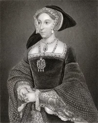 Porträtt av Jane Seymour (ca 1509-37) från "Lodge