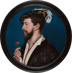 Porträtt av Simon George av Cornwall , ca 1535-40 (blandteknik på ekträ)