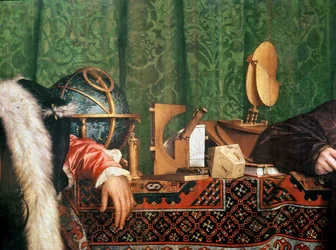 Ambassadörerna, detalj av de astronomiska instrumenten, 1533 olja på paneldetalj av 4147