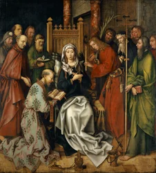 Jungfruns död, från dominikanernas altartavla i Frankfurt, 1501
