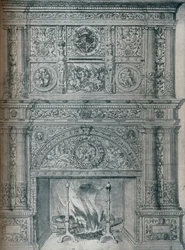 Ritning av skorstensstycke, c1537