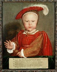 Edward VI som barn (målning på trä)