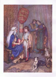 Hubert, Hubert, kasta ditt öga på den unge pojken (King John), från The Complete Works of Shakespeare publicerad av George Harrap & Co Ltd, 1920-talet