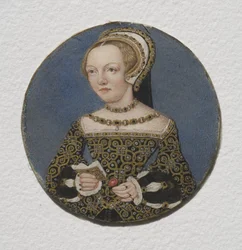 Lady Mary Howard, ca 1533 (wc på pergament)