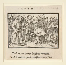 Ruth Cleaning in the Fields of Booz (recto); Hanna och Elkana (verso)