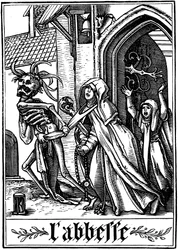 Abbedissan besökt av döden, 1538