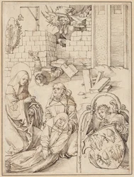 Saint Benedict återupplivar en munk dödad av djävulen