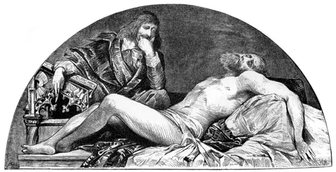 Joseph Ribera, spansk konstnär verksam i Italien, c1880-1882.