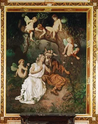 Drottning Titania och åsnan (målning på duk)