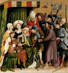 Kristus inför Pilatus. Wurzachaltarets vingar, 1437