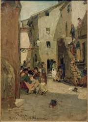 Roman Ghetto III / målning av Hans Peter Feddersen