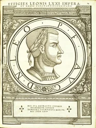 Leo IV, illustration från "De romerska kejsarna i hela öst och väst"