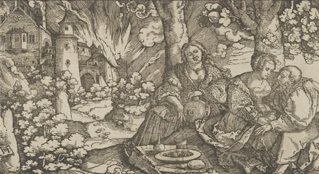 Lot och hans döttrar, ca. 1530.