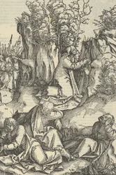Agony in the Garden, från vår Herre Jesu Kristi lidande spegel, 1507.