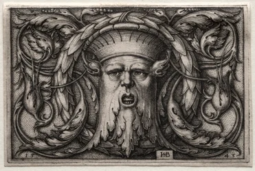 Prydnad av Satyrs huvud och krans, 1543.