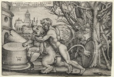 The Labours of Hercules: Hercules Strangling the Nemean Lion, 1548.