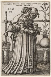 The Lady and Death, 1541 (kopparstick)