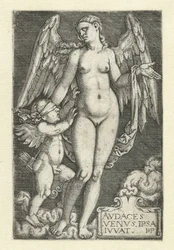 Venus och Amor Avdaces Venvs ipsa ivvat (titel på objekt)