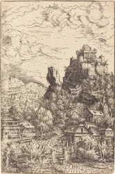 Landskap med ett slott, 1553.