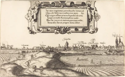 Utsikt över Nürnberg från öster [vänster sektion], 1552.