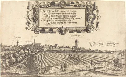 Utsikt över Nürnberg från väster [höger sektion], 1552.