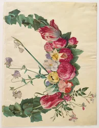Blomkrans från albumet Gottorfer Codex, ca 1650 (gouache på pergament)