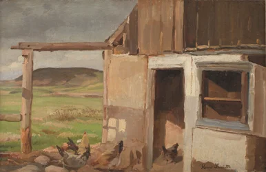 Hus med hönshus