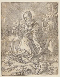 Madonnan på en gräsbevuxen bank