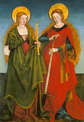 Helgonen Genoveva och Lucia - altaret i Inzigkofen