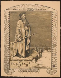 Allegori över januari. Projekt till ”Evighetskalender i bilder”, del I, 1881-1901 (Evighetsbildkalender)