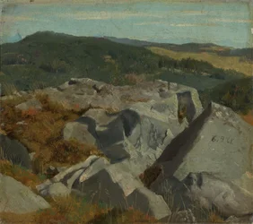 Utsikt över klippor och bergsryggar