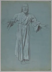 Kristus med utsträckta armar (fram- och baksida)
