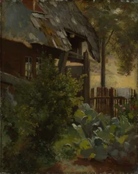 Kålträdgård med hushörn