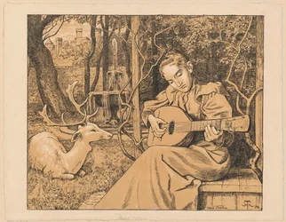 Lutspelerska. Musikens allegori