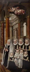 Familjen Julius av Brunswick-Lüneburg och Hedwig av Brandenburg. Epitafaltartavlans vinge