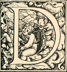 D - Ett alfabet av Hans Weiditz, c1520-1521, 1908.