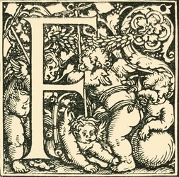 F - Ett alfabet av Hans Weiditz, c1520-1521, 1908.
