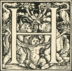 H - An Alphabet av Hans Weiditz, c1520-1521, 1908.