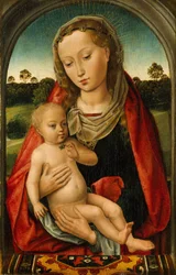 Jungfru och barn, ca 1487 (olja på ekpanel)