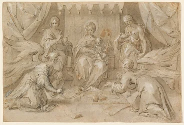 Madonnan på tronen med Johannes döparen och Johannes evangelisten