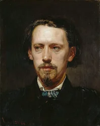 Porträtt av Heinrich Anton Heger 1832-1888, 1861.