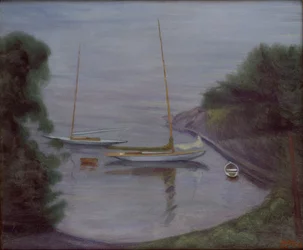 Segelbåtar (olja på duk)