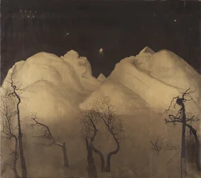 Vinternatt i bergen. studie, 1902-2