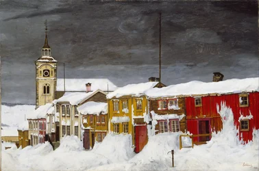 Gata i Røros på vintern