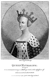 Katarina av Valois 1401-1437, drottninggemål till kung Henrik V, 1792